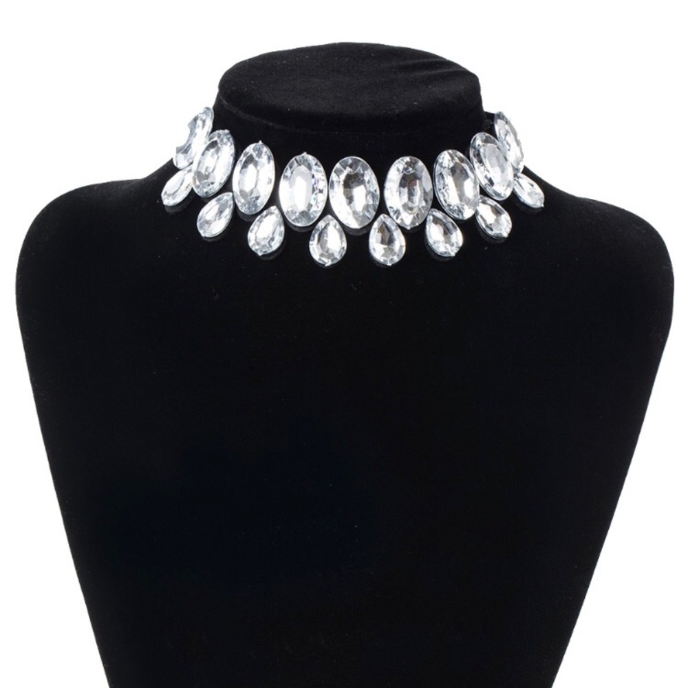 NEW!💙💎BEAUTIFUL CRYSTAL BLACK RIBBON CHOKER💎💙 - Picture 2 of 7
